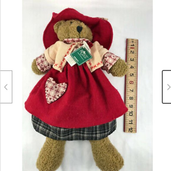 Russ Amram's CHANTILLY 18" Teddy Bear in Red Dress & Hat w/ Tags #6029 - Picture 3 of 5